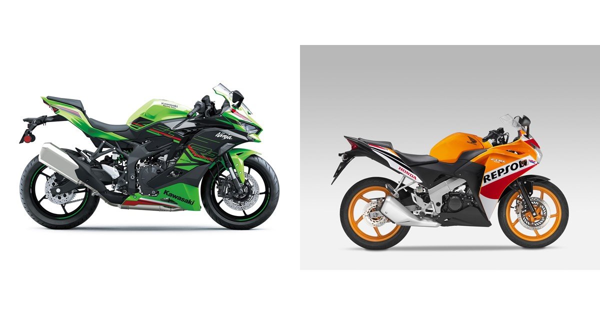 Motorrad Vergleich Kawasaki Ninja ZX-4RR 2024 vs. Honda CBR 125 R 2015