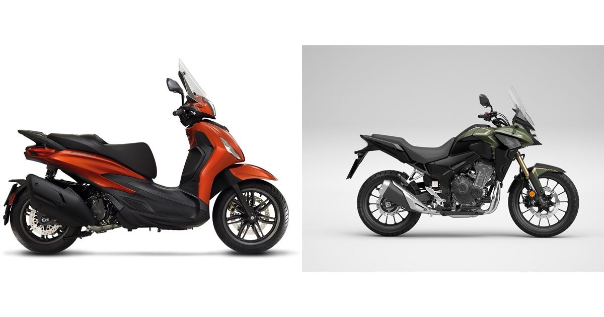 Motorrad Vergleich Piaggio Beverly 400 S 2022 vs. Honda CB500X 2022