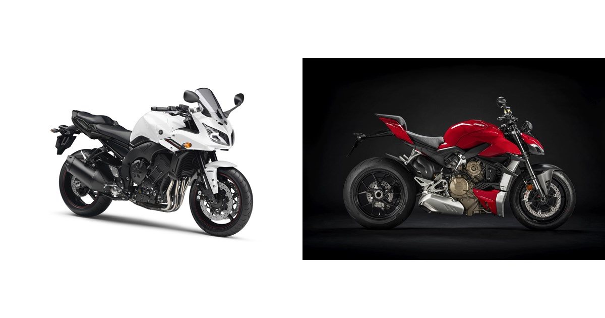 Motorrad Vergleich Yamaha FZ1 Fazer 2013 vs. Ducati Streetfighter V4 2020