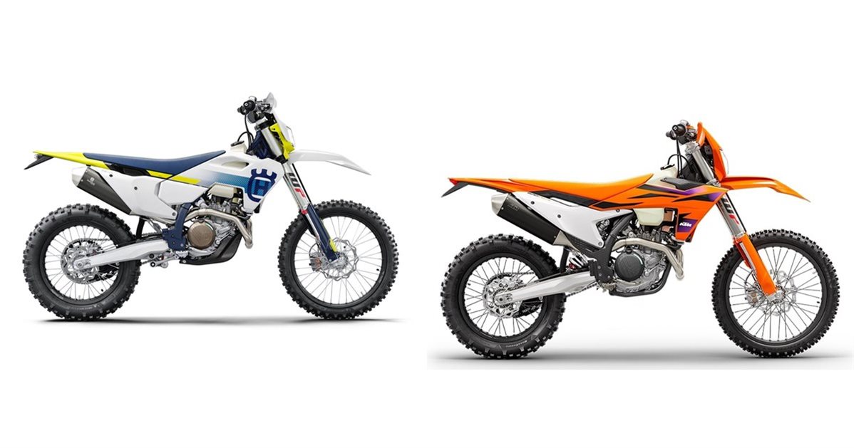 Motorrad Vergleich Husqvarna FE 501 2024 vs. KTM 500 EXCF 2024