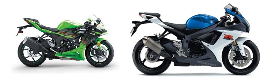 Kawasaki Ninja ZX-6R 2024 vs Suzuki GSX-R 750 2012