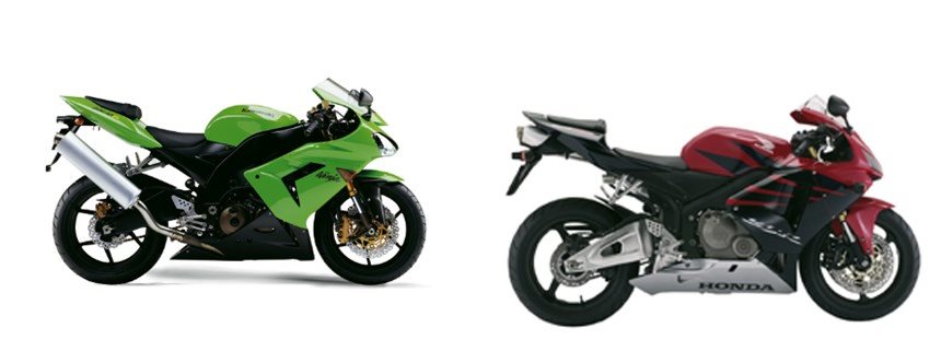 Kawasaki Ninja ZX-10R 2005 vs Honda CBR600RR 2006