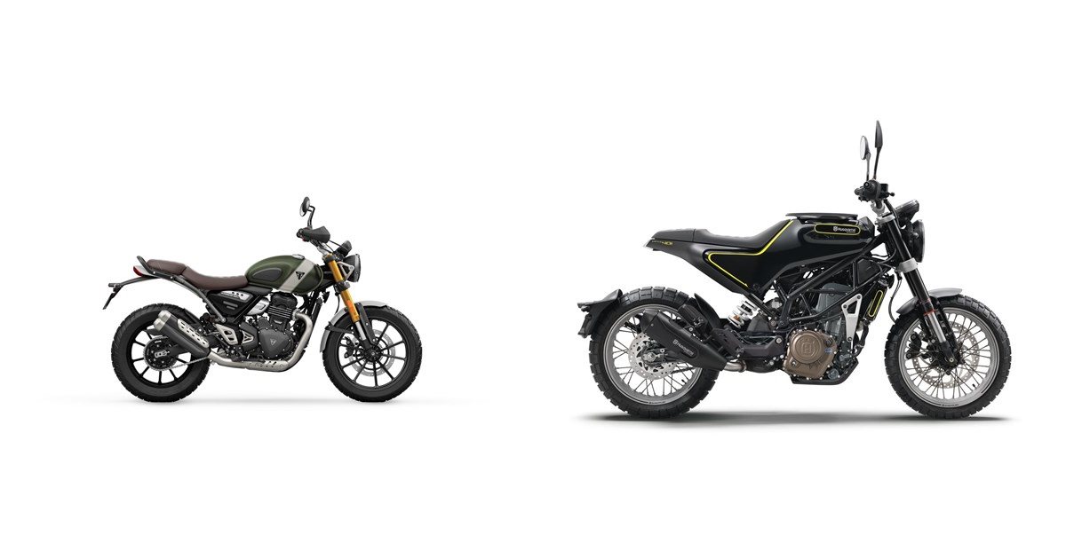 Motorrad Vergleich Triumph Scrambler 400 X 2024 Vs. Husqvarna ...