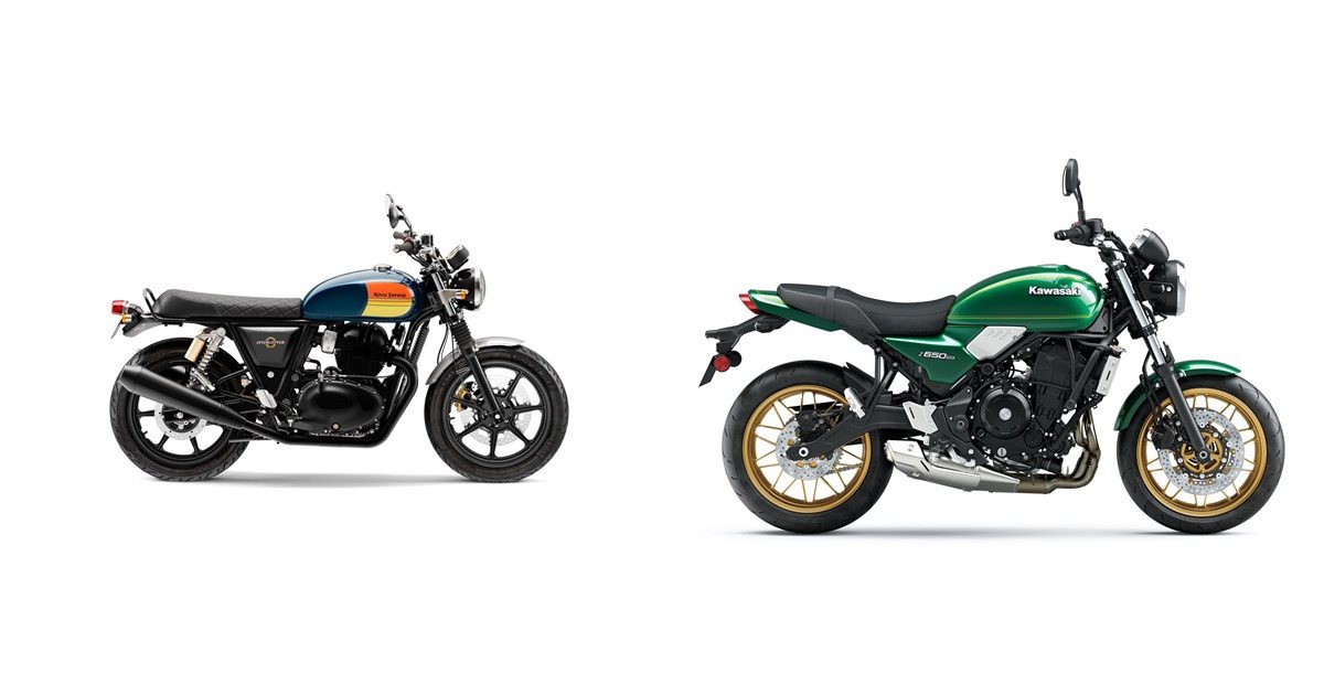 Motorrad Vergleich Royal Enfield Interceptor 650 2023 vs. Kawasaki Z650