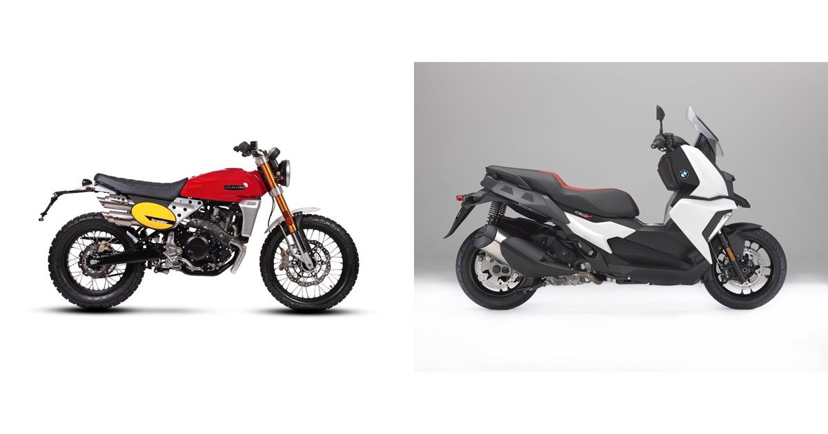 Motorrad Vergleich Fantic Caballero Scrambler 500 21 Vs Bmw C 400 X