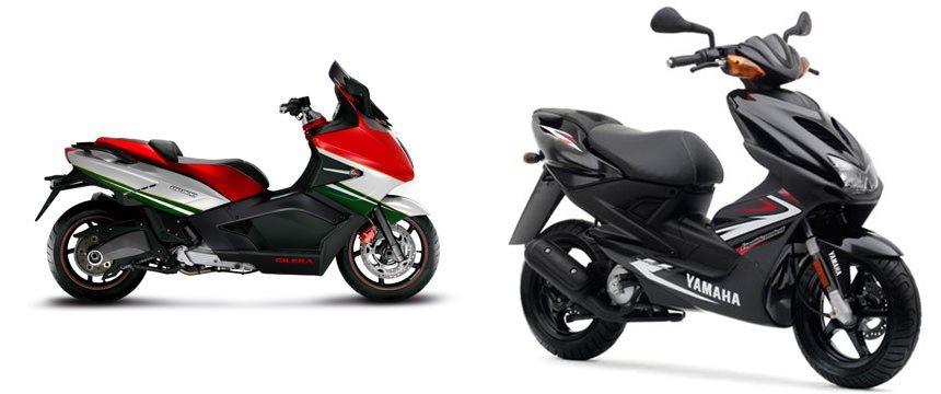 Motorrad Vergleich Gilera Gp 800 2009 Vs Yamaha Aerox R 2009