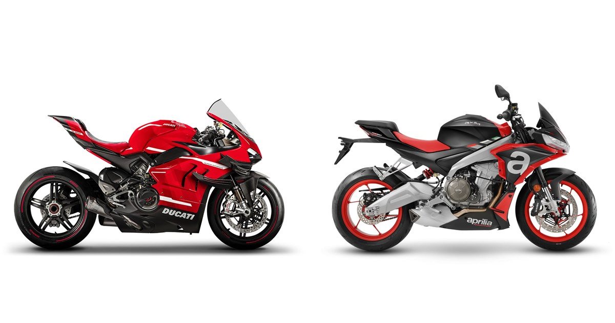 Motorrad Vergleich Ducati Panigale V4 Superleggera 2023 Vs. Aprilia ...