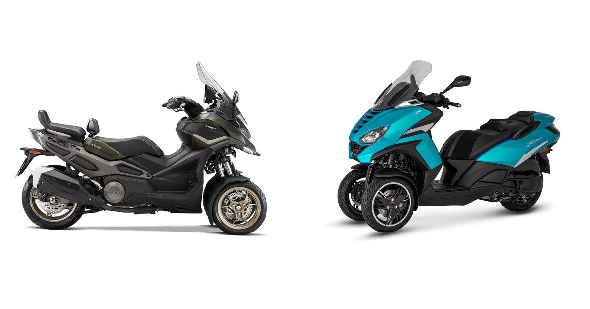 Motorrad Vergleich Kymco CV3 550i ABS 2023 Vs. Peugeot Metropolis ...