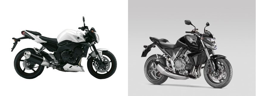 Motorrad Vergleich Yamaha FZ1 2008 vs. Honda CB 1000 R 2010