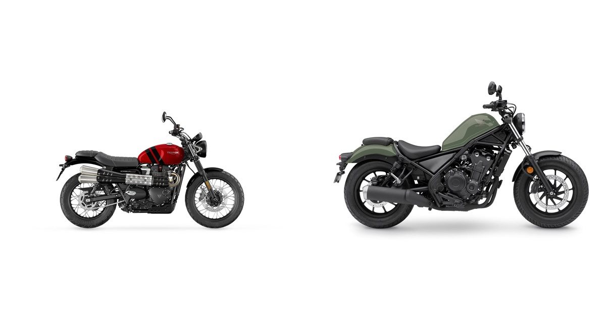 Triumph Scrambler 900 2023 vs Honda CMX500 Rebel 2022