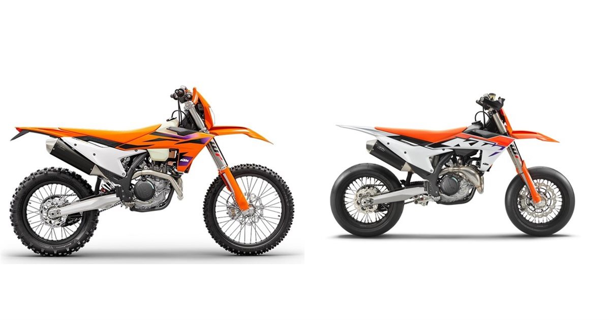 Motorrad Vergleich KTM 500 EXC-F 2024 vs. KTM 450 SMR 2023
