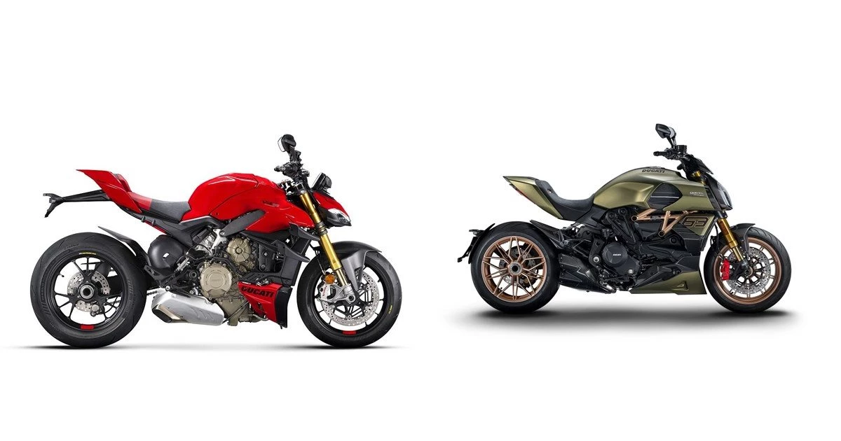 Ducati Streetfighter V4 S 2023 vs Ducati Diavel 1260