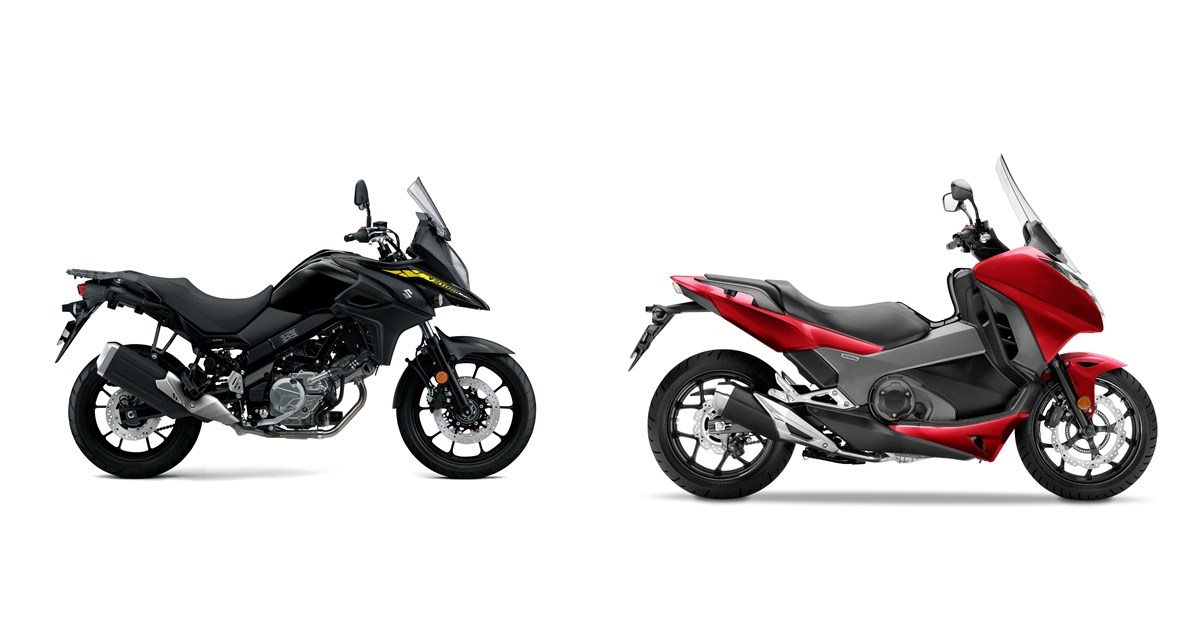 Motorrad Vergleich Suzuki V-Strom 650 2023 vs. Honda Integra 2018