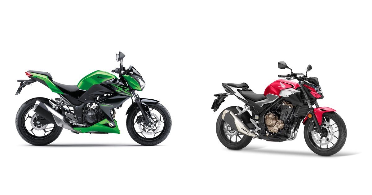Kawasaki Z 300 2016 vs Honda CB500F 2019