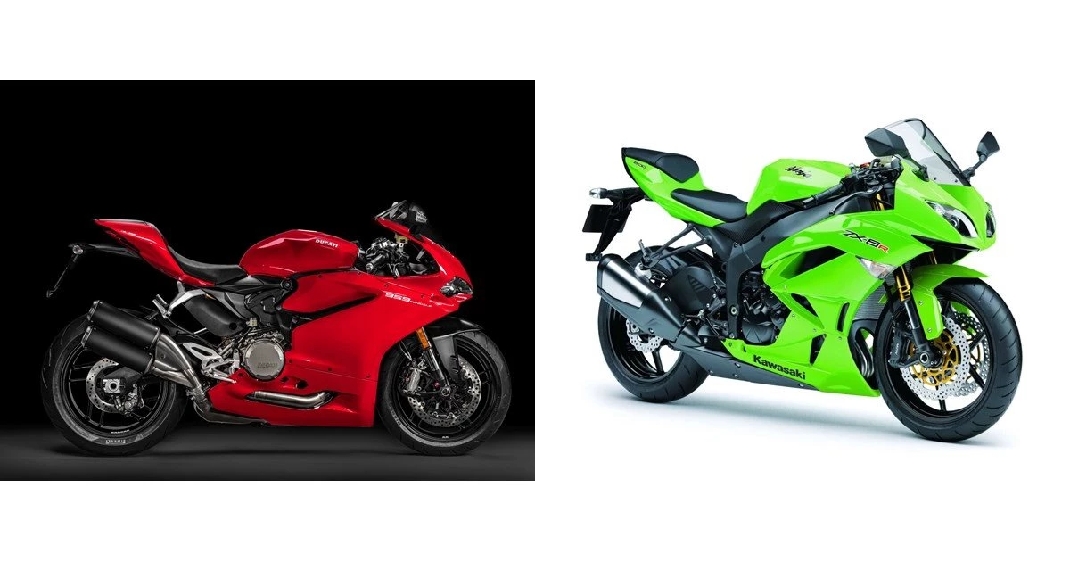 Ducati 959 Panigale 2017 vs Kawasaki Ninja ZX-6R 2015