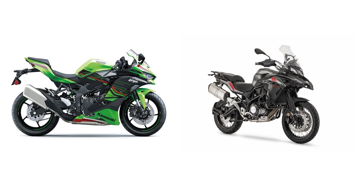 Motorrad Vergleich Kawasaki Ninja ZX-4RR 2024 Vs. Benelli TRK 502 X 2019