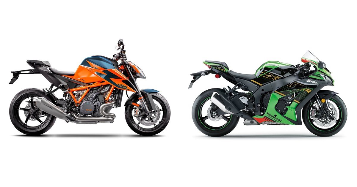 梨 KTM 1290 Super Duke R 2020 vs Kawasaki Ninja ZX-10R KRT 2020