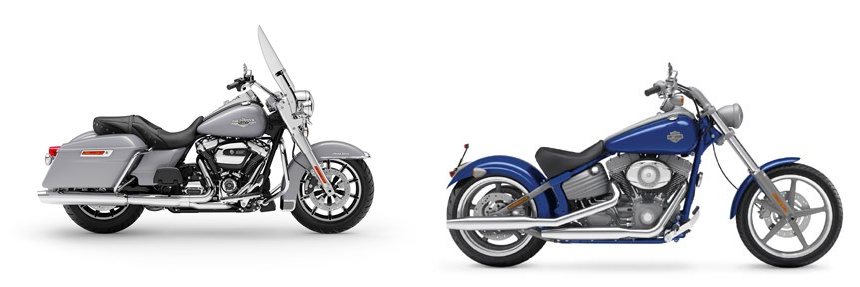Motorrad Vergleich Harley-Davidson Touring Road King FLHR 2021 vs ...