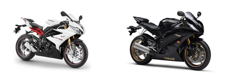 Motorrad Vergleich Triumph Daytona 675 R 2013 vs. Yamaha YZF-R6 2010