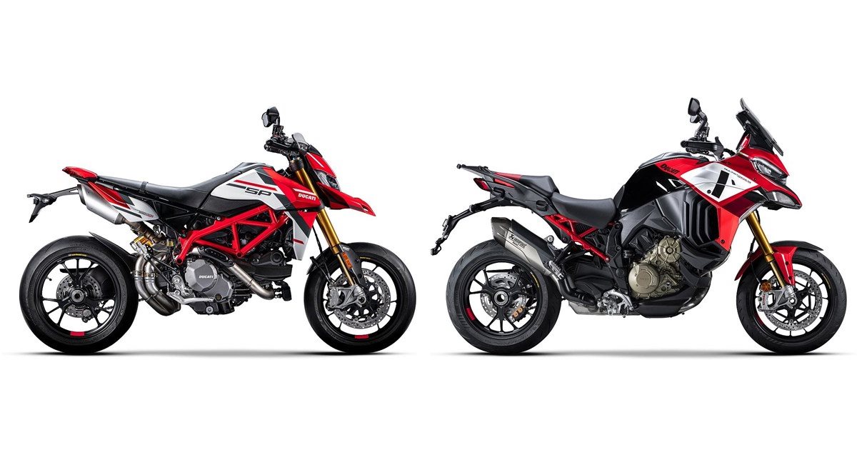 Motorrad Vergleich Ducati Hypermotard 950 SP 2023 vs. Ducati