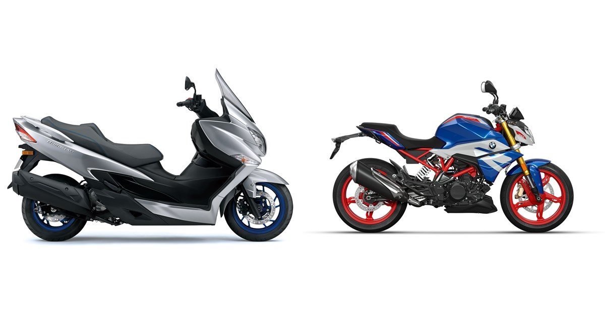 Motorrad Vergleich Suzuki Burgman 400 2023 Vs Bmw G 310 R 2024