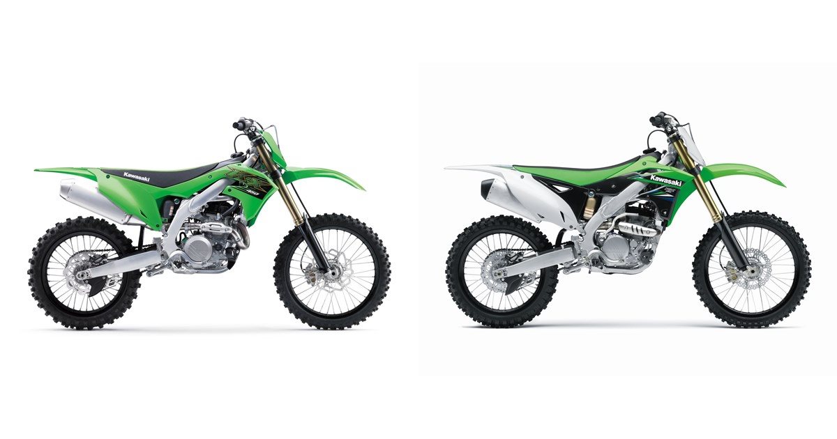 Motorrad Vergleich Kawasaki KX450 2021 vs. Kawasaki KX250F 2014