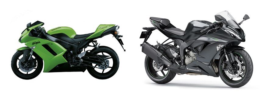【6本】SeiSei Kawasaki Ninja ZX-6R 2008 vs Kawasaki Ninja ZX-6R 636 2017