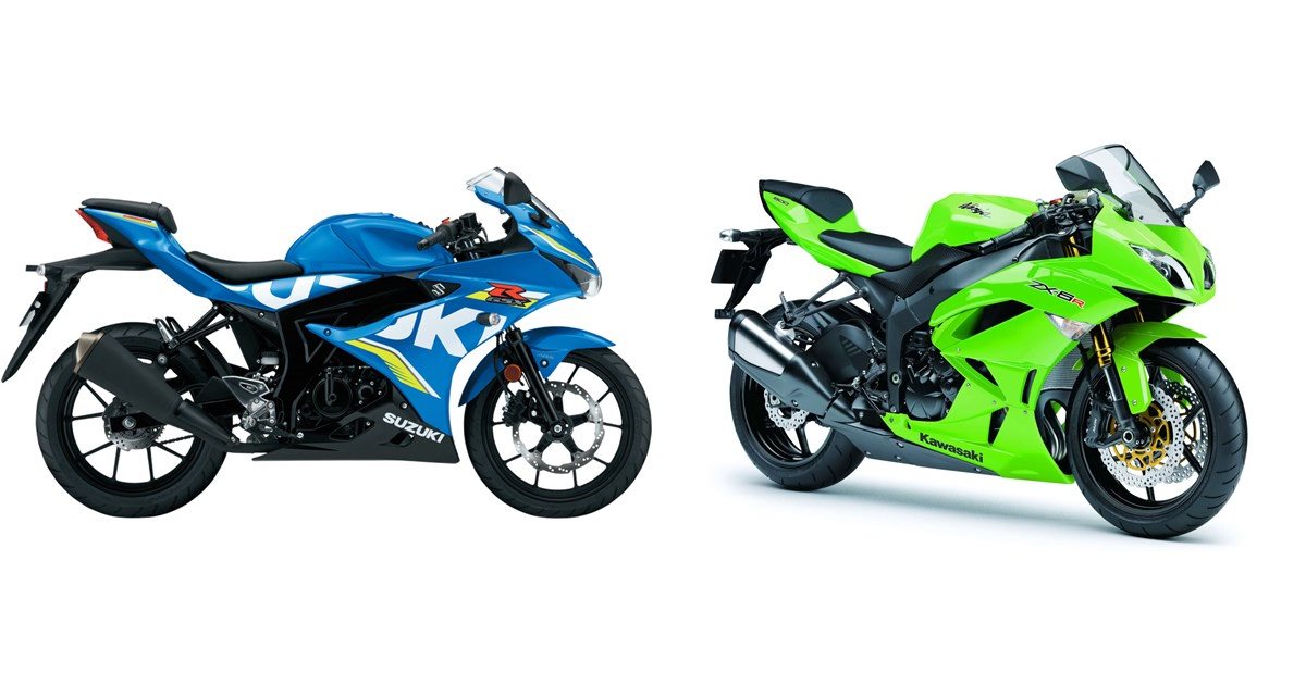 Suzuki GSX-R 125 2017 vs Kawasaki Ninja ZX-6R 2013 Suzuki GSX-R 125 2017 vs Kawasaki Ninja ZX-6R 2013