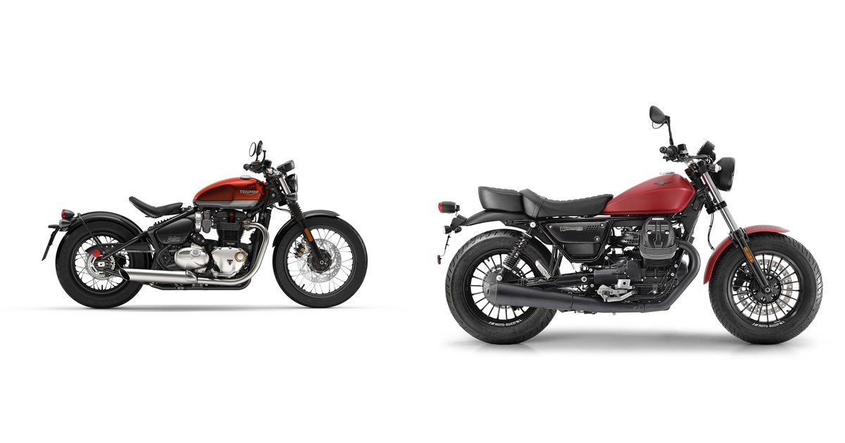 Motorrad Vergleich Triumph Bonneville Bobber 2019 Vs Moto Guzzi V9