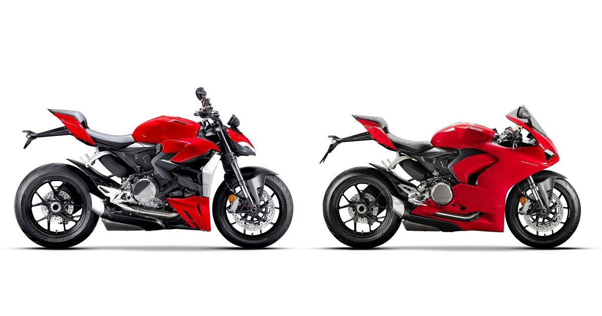 Motorrad Vergleich Ducati Streetfighter V2 2023 vs. Ducati Panigale V2 2024