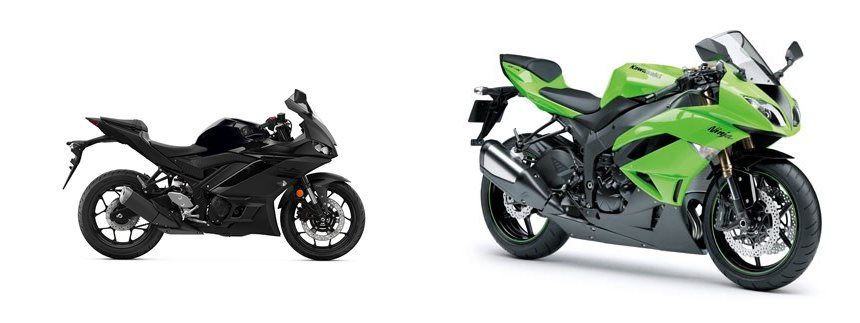 Yamaha R3 2021 vs Kawasaki Ninja ZX-6R 2009