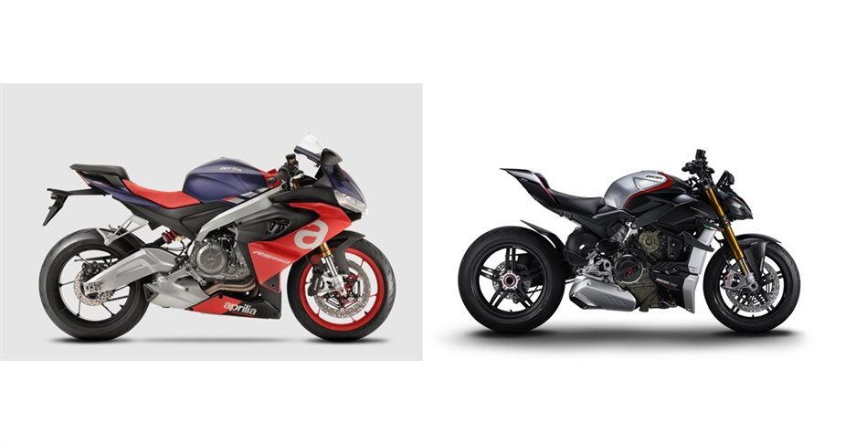 Aprilia RS 660 2023 vs Ducati Streetfighter V4 SP 2022