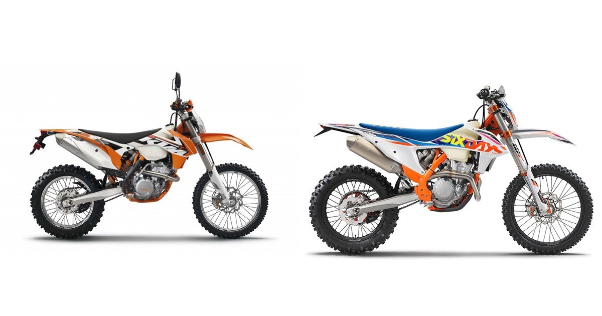 KTM 350 EXC-F 2016 vs KTM 350 EXC-F Sixdays 2022