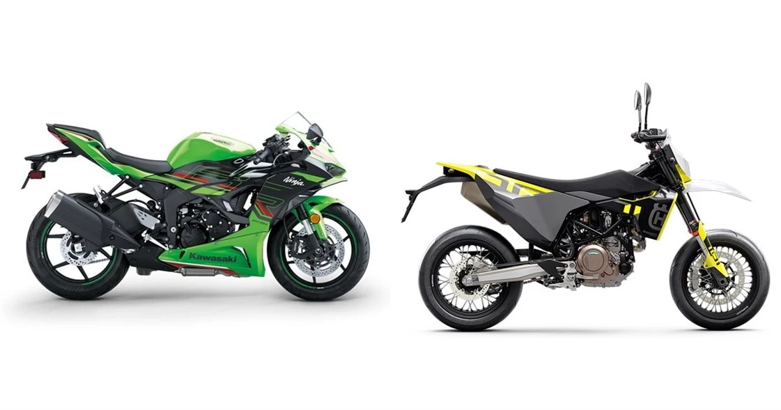 Kawasaki Ninja ZX-6R 2024 vs Husqvarna 701 Supermoto 2023