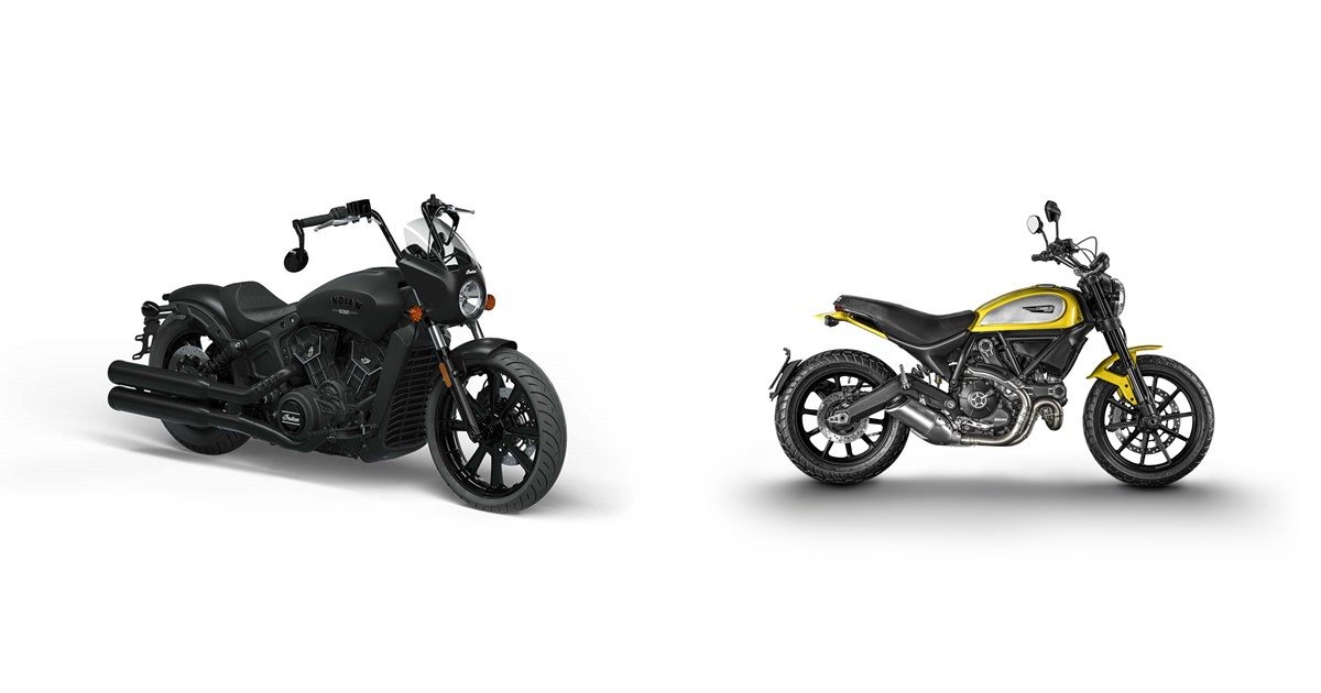 Motorrad Vergleich Indian Scout Rogue 2023 vs. Ducati Scrambler Icon 2015
