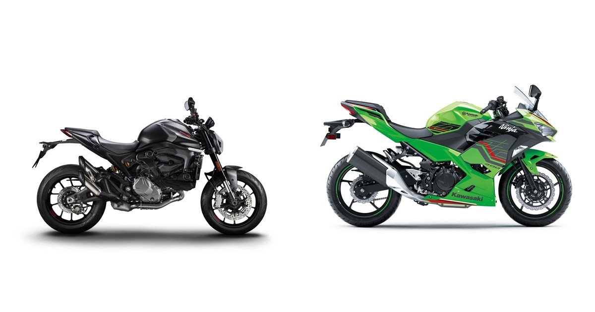Ducati Monster 2021 vs Kawasaki Ninja 400 2023