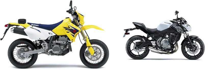 Suzuki DR-Z 400 SM 2007 vs Kawasaki Z650 2019