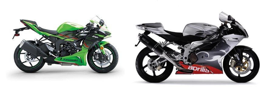 アプリリアrsv mille tuono カワサキZX-6R ZX-10R zxr 400 ZZ-R 1400の