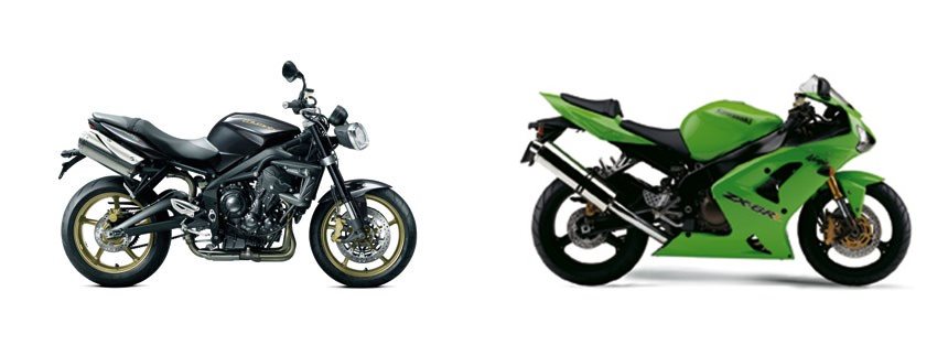 Motorrad Vergleich Triumph Street Triple 675 R 2012 vs. Kawasaki Ninja ...