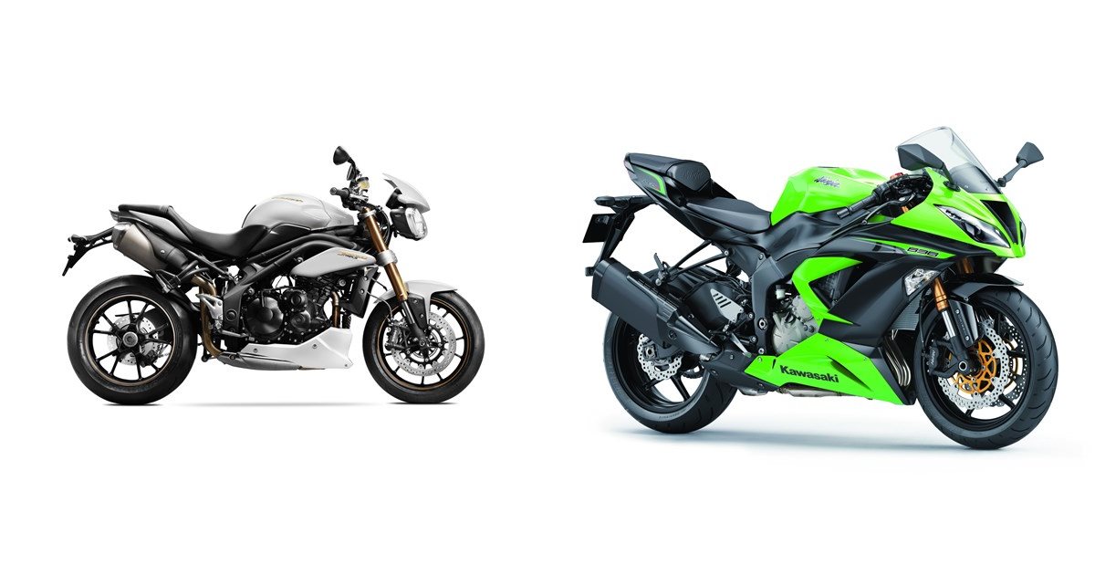 Triumph Speed Triple 1050 2013 vs Kawasaki Ninja ZX-6R 2006