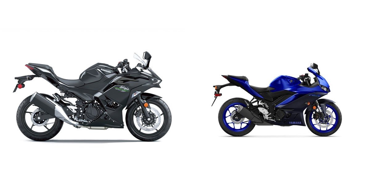 Motorrad Vergleich Kawasaki Ninja 500 2024 vs. Yamaha R3 2023