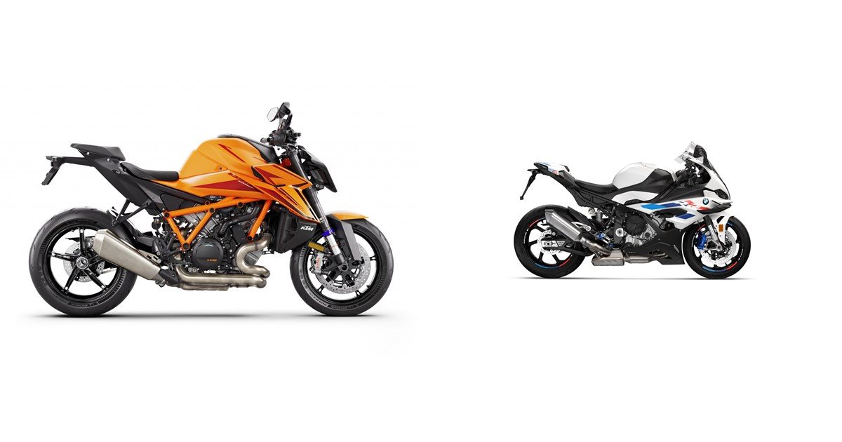 Motorrad Vergleich KTM 1390 Super Duke R EVO 2024 vs. BMW S 1000 RR 2023