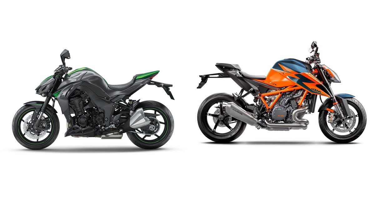 Kawasaki Z1000 2016 vs KTM 1290 Super Duke R 2021