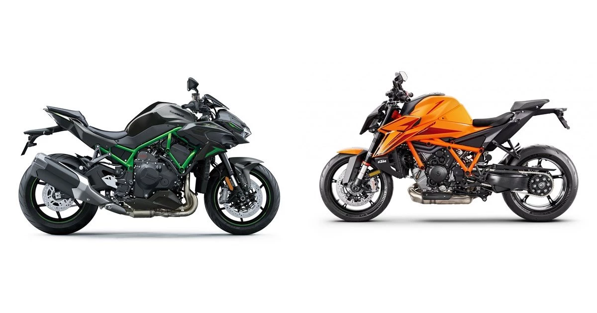 pack② Kawasaki Z H2 2023 vs KTM 1390 Super Duke R 2024