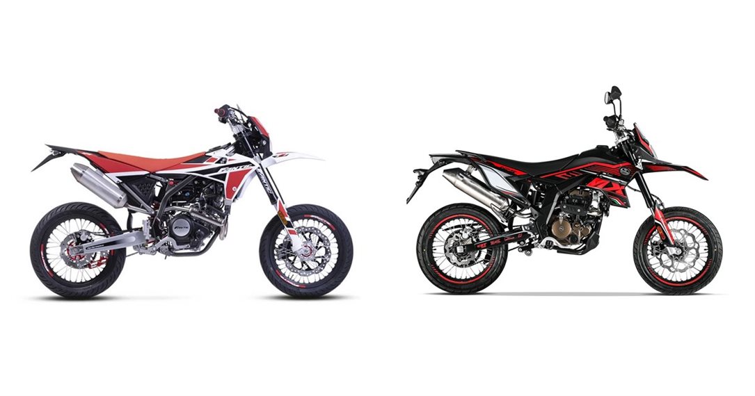 Motorrad Vergleich Fantic XMF 125 Performance 2021 vs. FB Mondial SMX ...