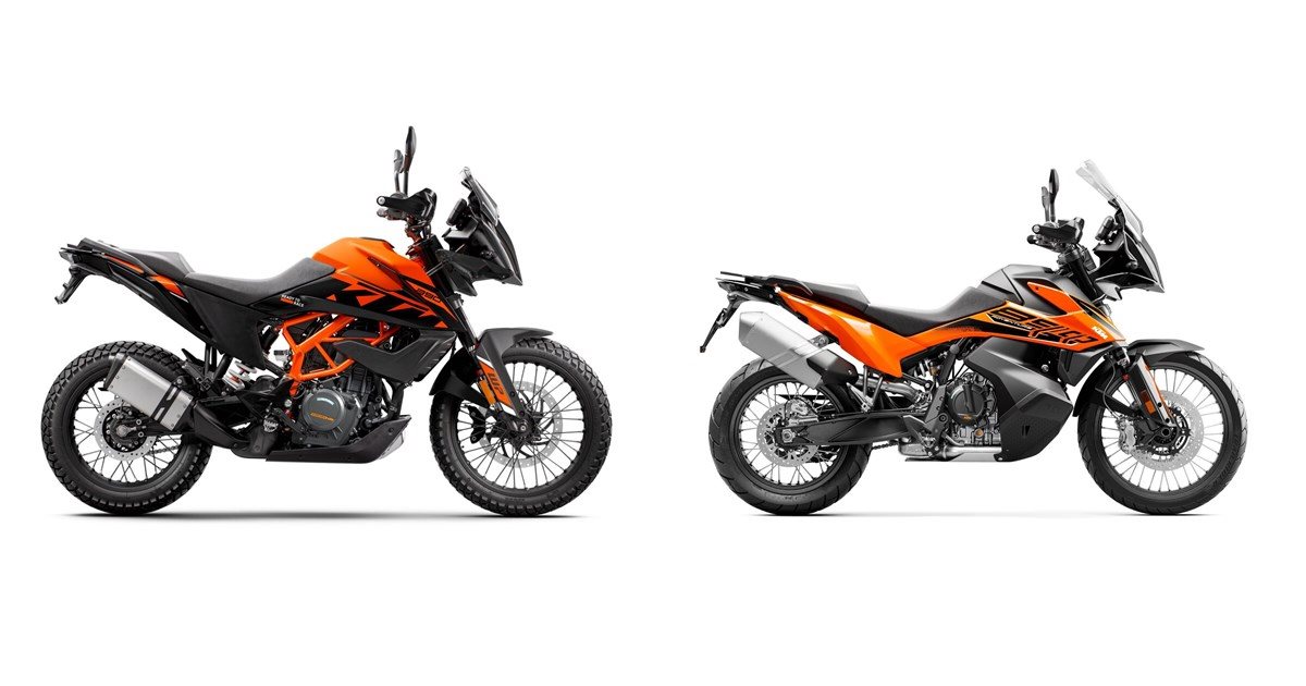 Motorrad Vergleich KTM 390 Adventure SW 2024 vs. KTM 890 Adventure 2022