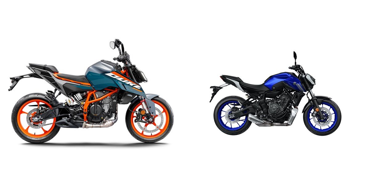 KTM 390 Duke 2024 vs Yamaha MT-07 2021