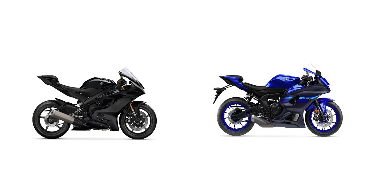 Motorrad Vergleich Yamaha R6 RACE 2024 vs. Yamaha R7 2024