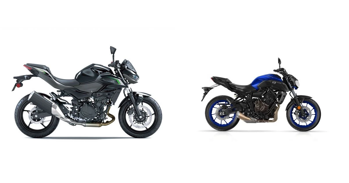 Kawasaki Z 500 2024 vs Yamaha MT-07 2018