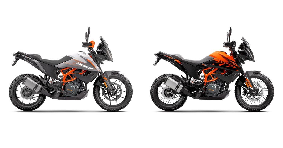 Motorrad Vergleich KTM 390 Adventure 2024 vs. KTM 390 Adventure SW 2023